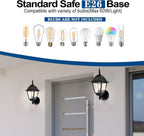 Traditional Outdoor Wall Light, Lantern Style Exterior Sconce with Clear Glass, E26 Base，2 pack