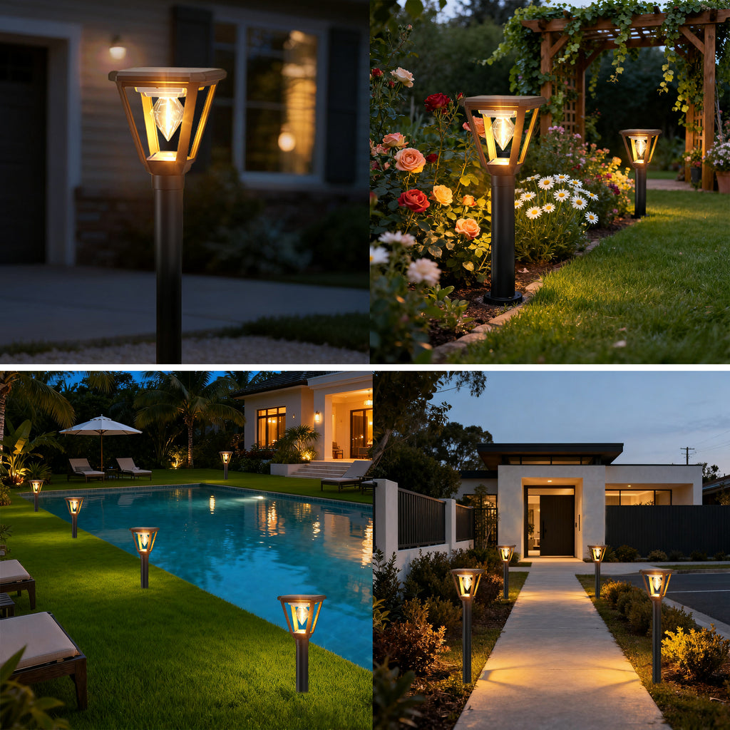 Solar Outdoor Pathway Light – Adjustable Height Garden & Pathway Lighting