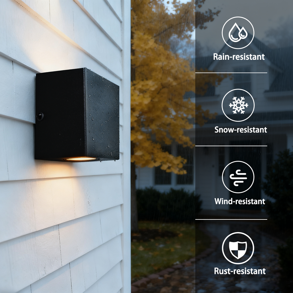 Modern Outdoor LED Wall Lights,Up and Down ,10W 3000K Exterior Lighting Fixture, Waterproof Hardwired Wall Light for Porch, Patio, Garage, and Front Door