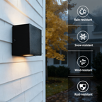 Modern Outdoor LED Wall Lights,Up and Down ,10W 3000K Exterior Lighting Fixture, Waterproof Hardwired Wall Light for Porch, Patio, Garage, and Front Door