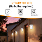 White LED Porch Lights, to Dawn Sensor,  3000K Warm White,  for for Porch, Patio, Garage, Entryway