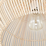 Classical Bohemian Woven Rattan Pendant Light Fixture with pot shade