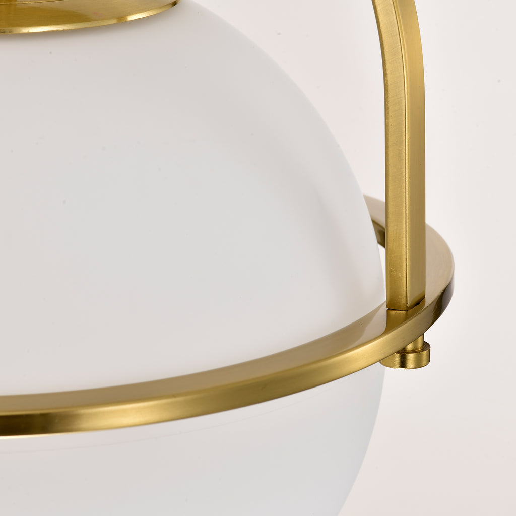 Modern Globe Flush Mount Ceiling Light with Glass Shade, E12 Base Indoor Ceiling Lamp for Bedroom, Hallway & Entryway