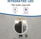 Gold Bathroom Vanity Lights Over Mirror LED 2 Light Frosted Glass Globe Modern Bathroom Light Fixtures