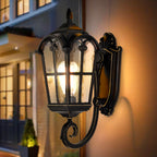 Outdoor Porch Lights Black Roman Light Fixture Waterproof Outdoor Wall Lights