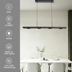 Modern 31 inch Built-in LED Hanging Light Fixture，LED Linear Pendant Light Fixtures