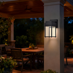 Outdoor Wall Lights, Warm White LED Modern Wall Mount Fixture -Waterproof Black Aluminum, Modern Exterior Lighting for Porch, Garage & Garden Decor