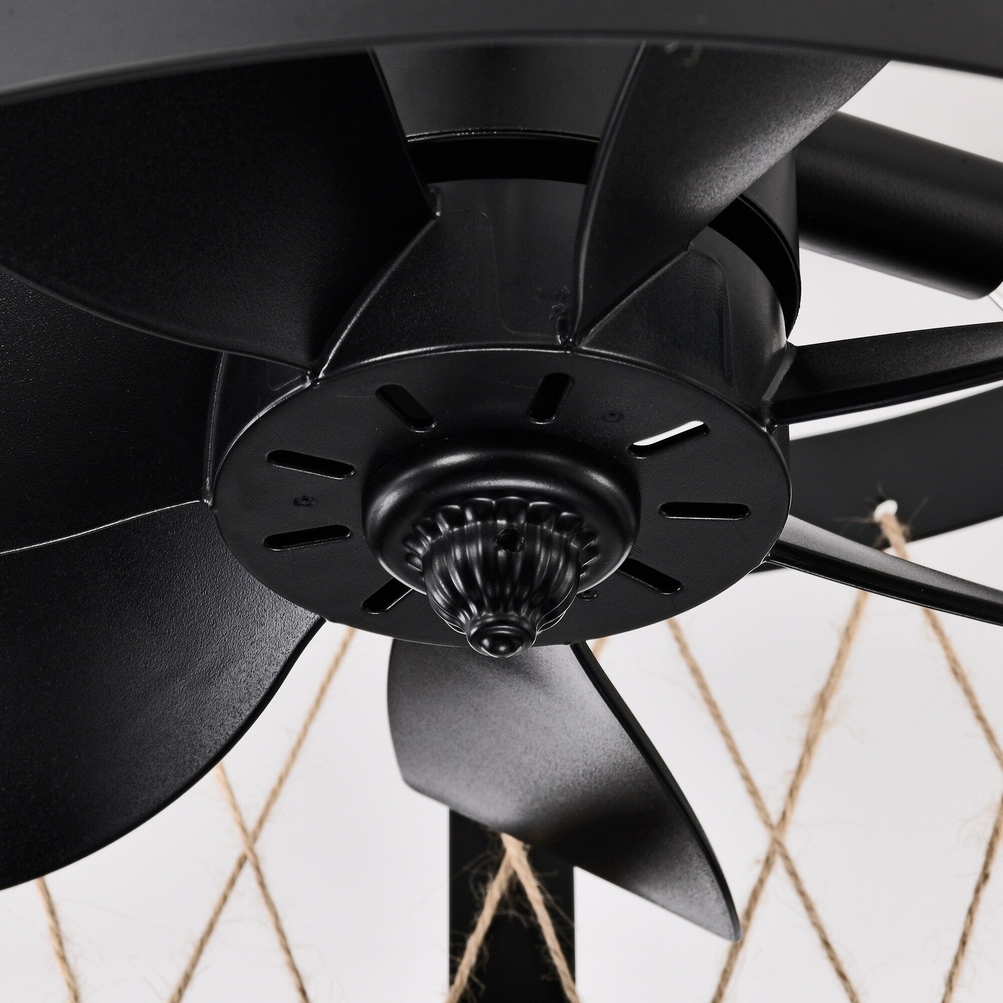 Farmhouse Ceiling Fan with Light Black Cage Ceiling Fan with Remote