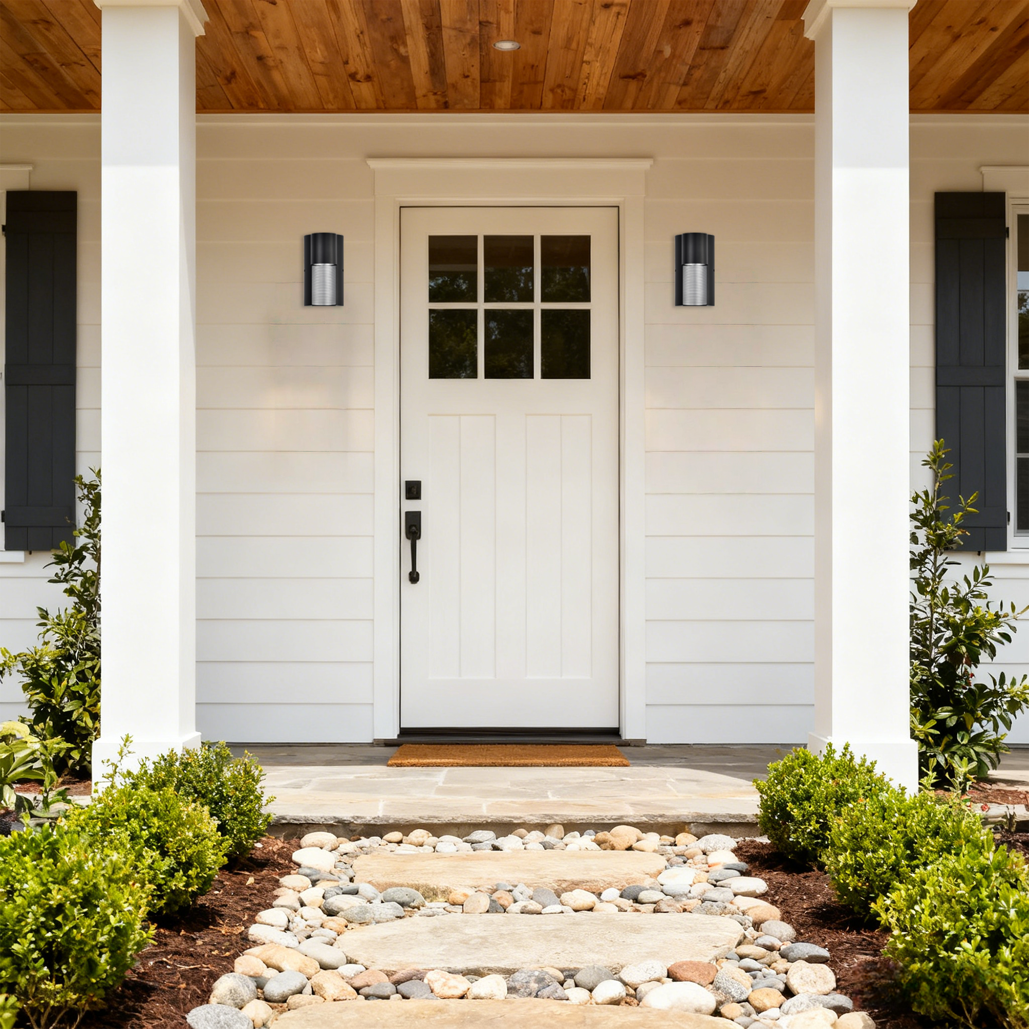 Outdoor LED Wall Lights, Warm White Hardwired Exterior Light Fixture for Porch, Patio,Front Door