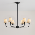 Chandelier Shades set of 6 Clip-On Small Line Empire Lampshades for E12 Candelabra Bulbs