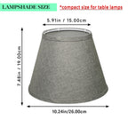 Small Empire Lamp Shade Set of 2 –  Linen Fabric, 15x26x19cm Replacement Lampshades for Table Lamps