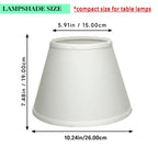 Small Empire Lamp Shade Set of 2 –  Linen Fabric, 15x26x19cm Replacement Lampshades for Table Lamps