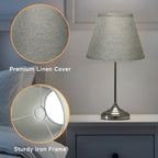 Small Empire Lamp Shade Set of 2 –  Linen Fabric, 15x26x19cm Replacement Lampshades for Table Lamps