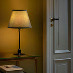 Small Empire Lamp Shade Set of 2 –  Linen Fabric, 15x26x19cm Replacement Lampshades for Table Lamps