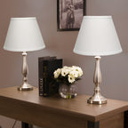 Small Empire Lamp Shade Set of 2 –  Linen Fabric, 15x26x19cm Replacement Lampshades for Table Lamps