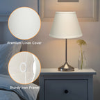 Small Empire Lamp Shade Set of 2 –  Linen Fabric, 15x26x19cm Replacement Lampshades for Table Lamps