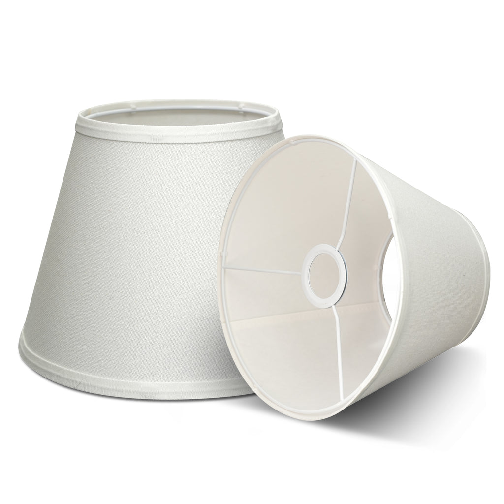 Small Empire Lamp Shade Set of 2 –  Linen Fabric, 15x26x19cm Replacement Lampshades for Table Lamps