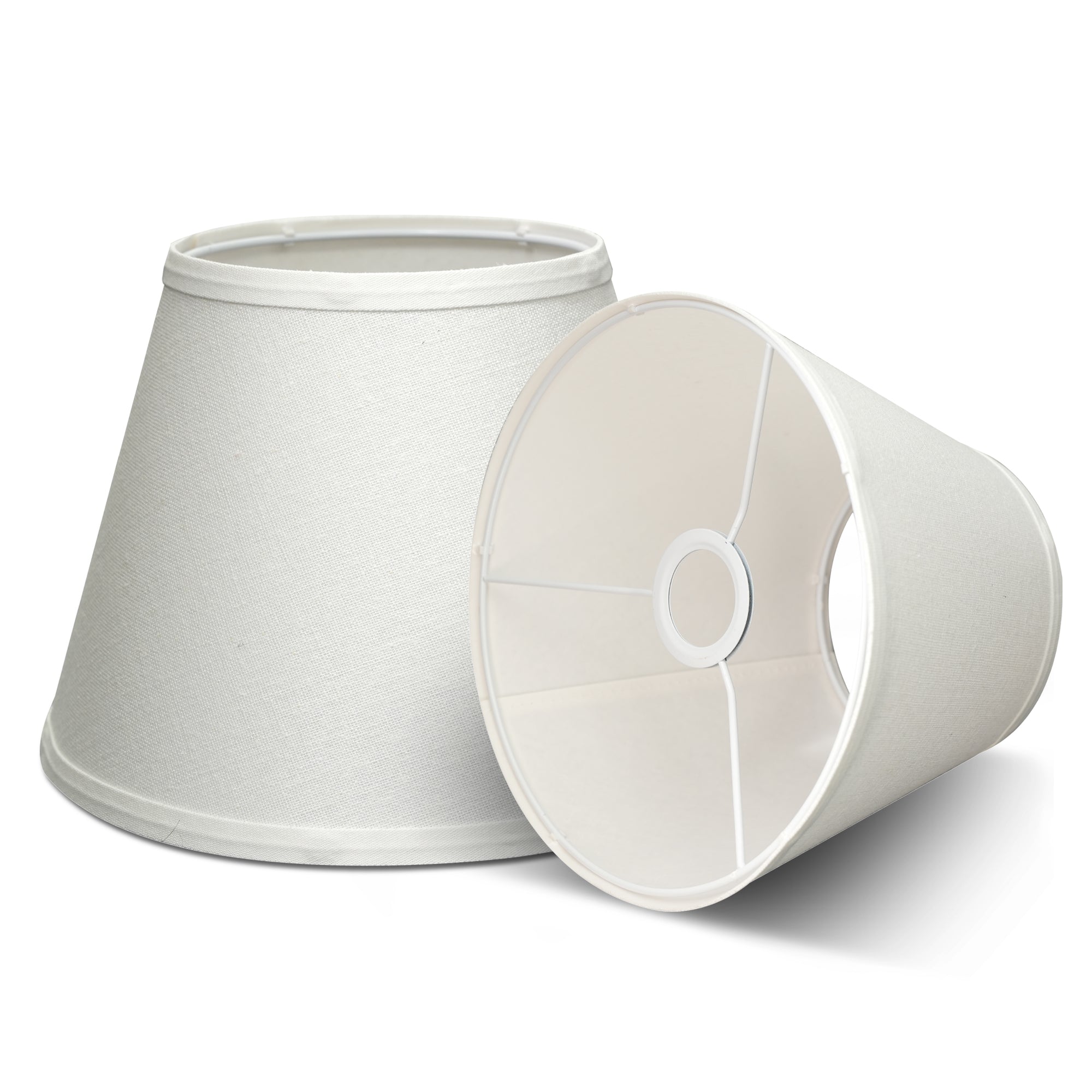 Small Empire Lamp Shade Set of 2 –  Linen Fabric, 15x26x19cm Replacement Lampshades for Table Lamps