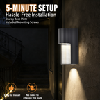 Outdoor LED Wall Lights, Warm White Hardwired Exterior Light Fixture for Porch, Patio,Front Door