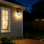 Modern outdoor wall light - matte black aluminum, LED Integrated 3000K,  1-Pack