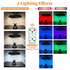 Solar Post Light with Remote Control, RGB Color Changing Outdoor LED Post Cap Light for 4x4 & 6x6 Fence, Deck & Garden (1 Pack)