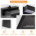 Outdoor Wall Light Fixtures with Dusk to Dawn Sensor, Modern Black LED Porch Lights Outdoor, 3000K Warm White