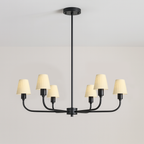 Chandelier Shades set of 6 Clip-On Small Line Empire Lampshades for E12 Candelabra Bulbs