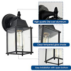 Porch Lights Outdoor Fixture 2 Pack Outdoor Lights Wall Mount Black