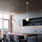 Modern Gold Pendant Light Fixtures Glass Globe Pendant Lighting for Kitchen Island 1-Light