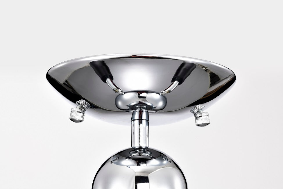 Modern Silver&Gold Sputnik Semi-Flush Mount Light with 3 bulbs