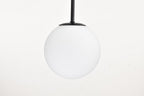 Milk White Glass 150mm Pendant Light Fixture, 7W, One Light Hanging Fixture for Kitchen Island, Adjustable Length Indoor Lighting for Dinning Room Bedroom