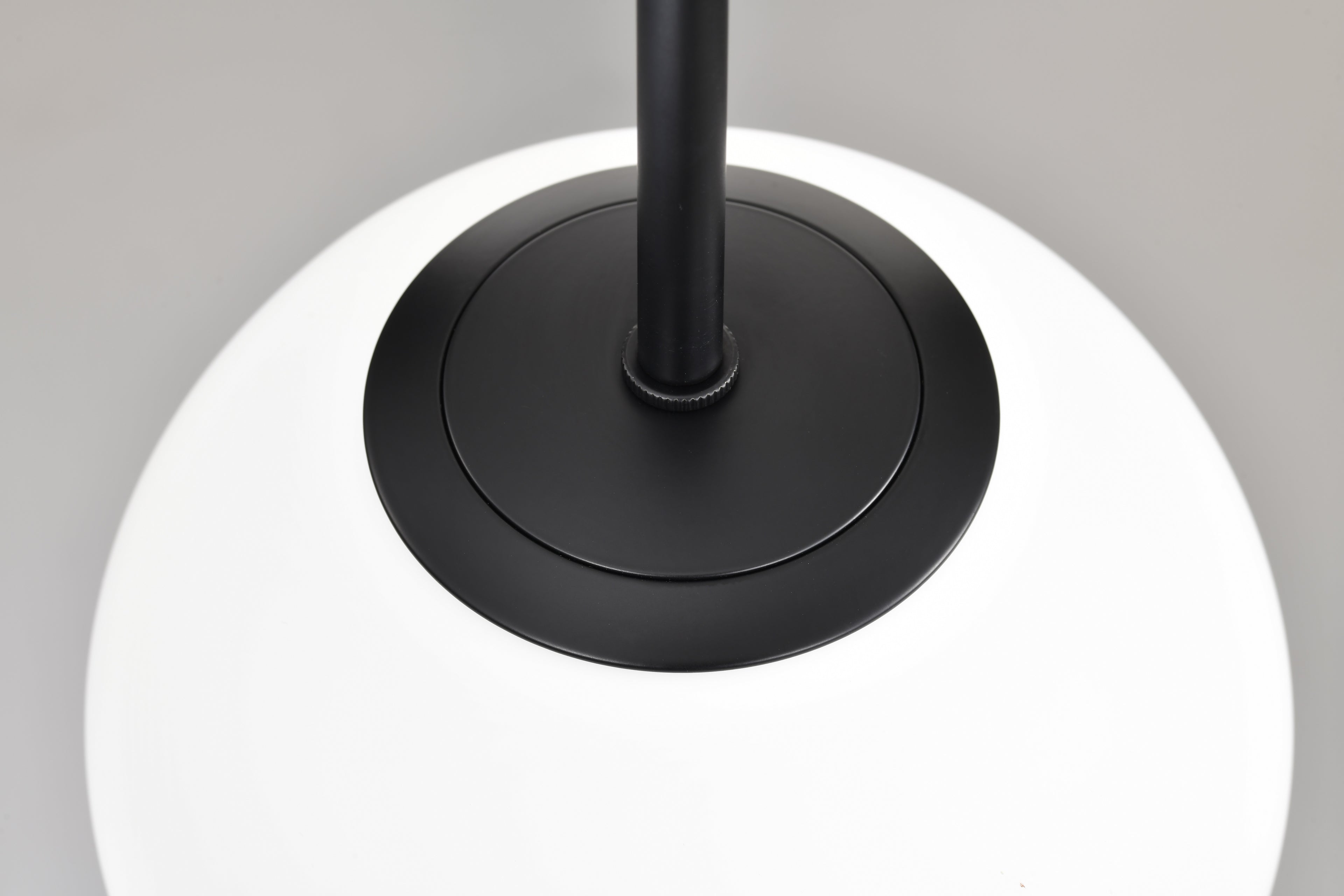 Milk White Glass 150mm Pendant Light Fixture, 7W, One Light Hanging Fixture for Kitchen Island, Adjustable Length Indoor Lighting for Dinning Room Bedroom