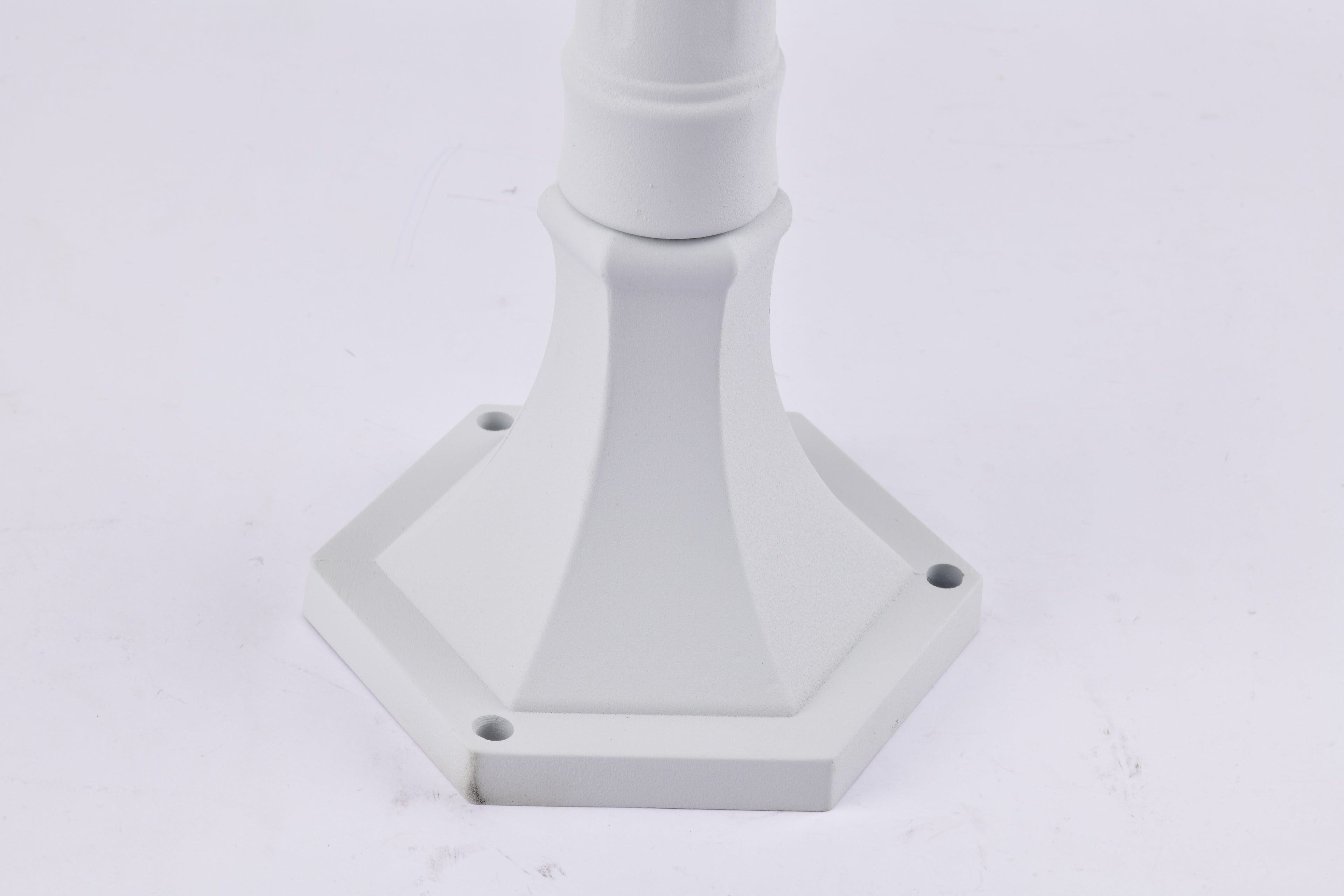 Post Light Fixture Pole Lantern With Die-Cast Aluminum, Waterproof Outdoor Post Light Fixtures White With Tempered Clear Glass, Non Adjustable, Sturdy Metal Base