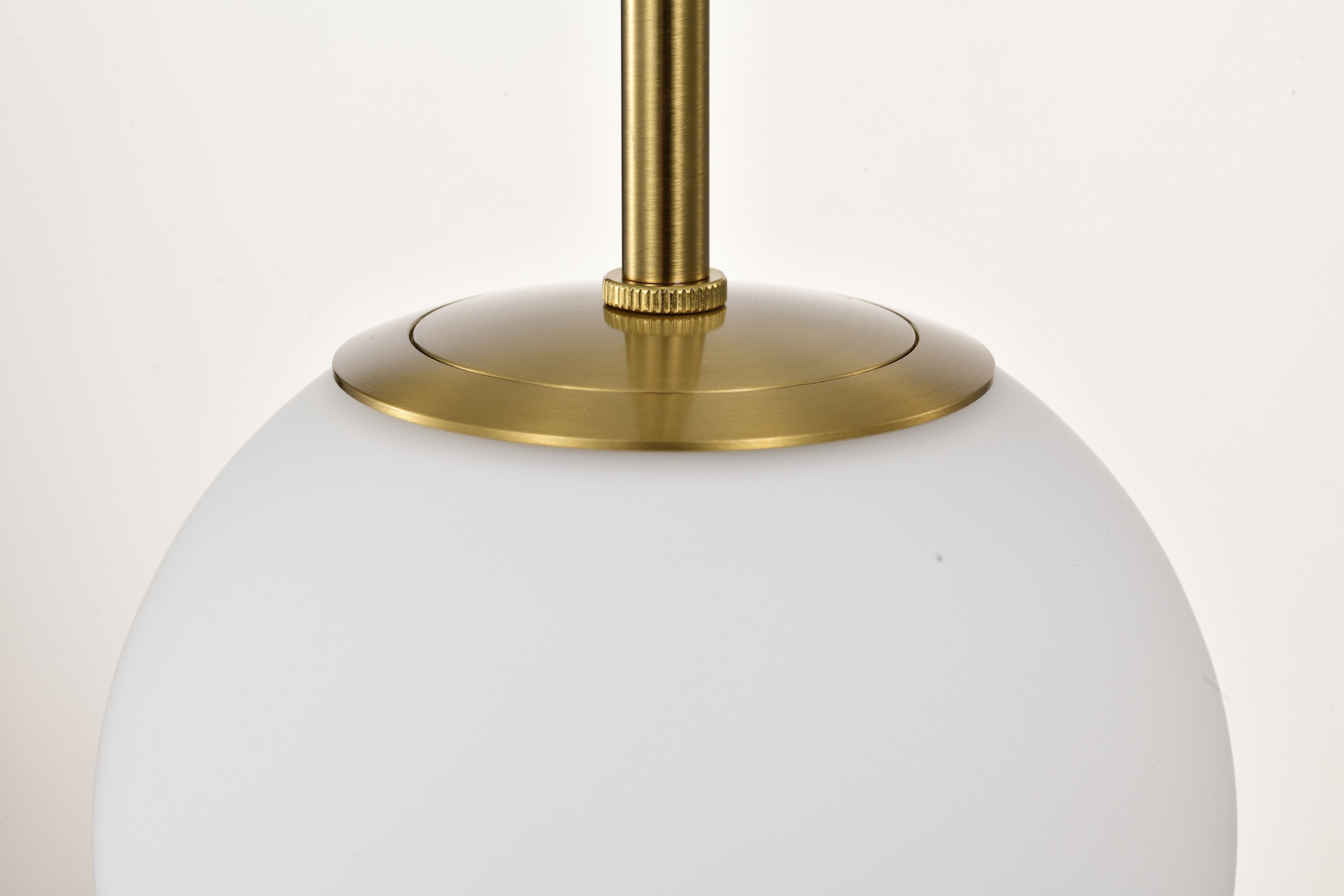 Milk White Glass 150mm Pendant Light Fixture, 7W, One Light Hanging Fixture for Kitchen Island, Adjustable Length Indoor Lighting for Dinning Room Bedroom