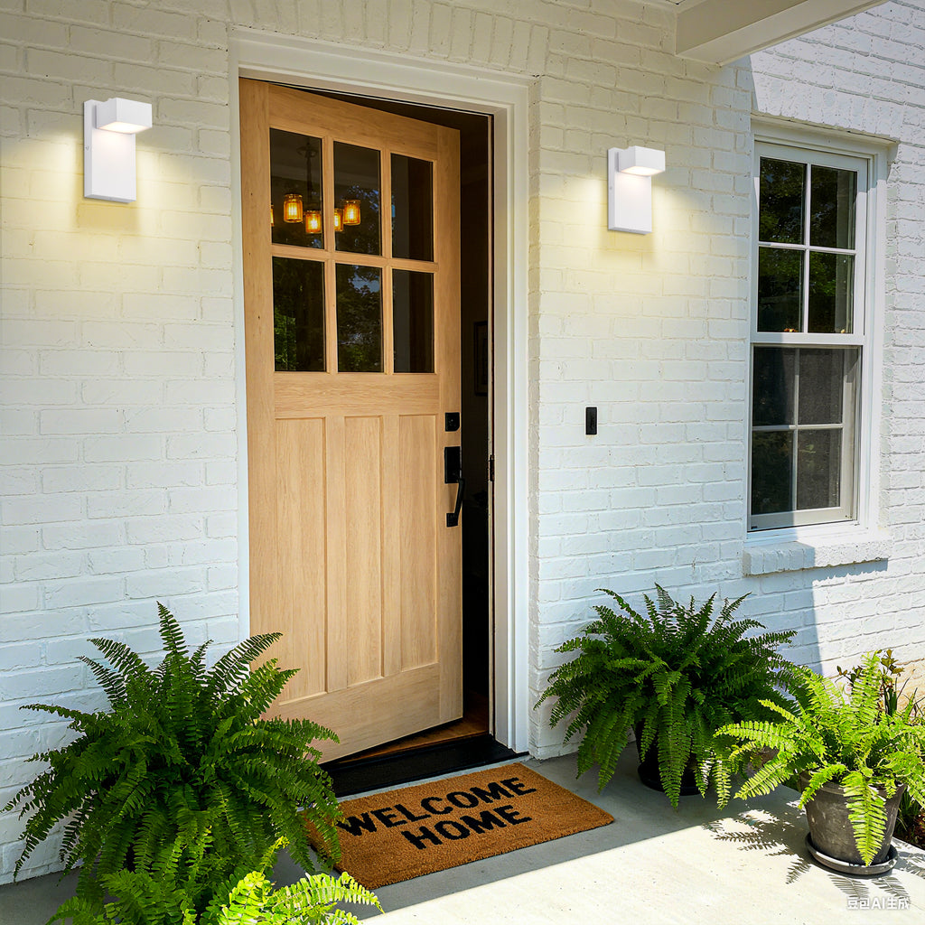 White LED Porch Lights, to Dawn Sensor,  3000K Warm White,  for for Porch, Patio, Garage, Entryway