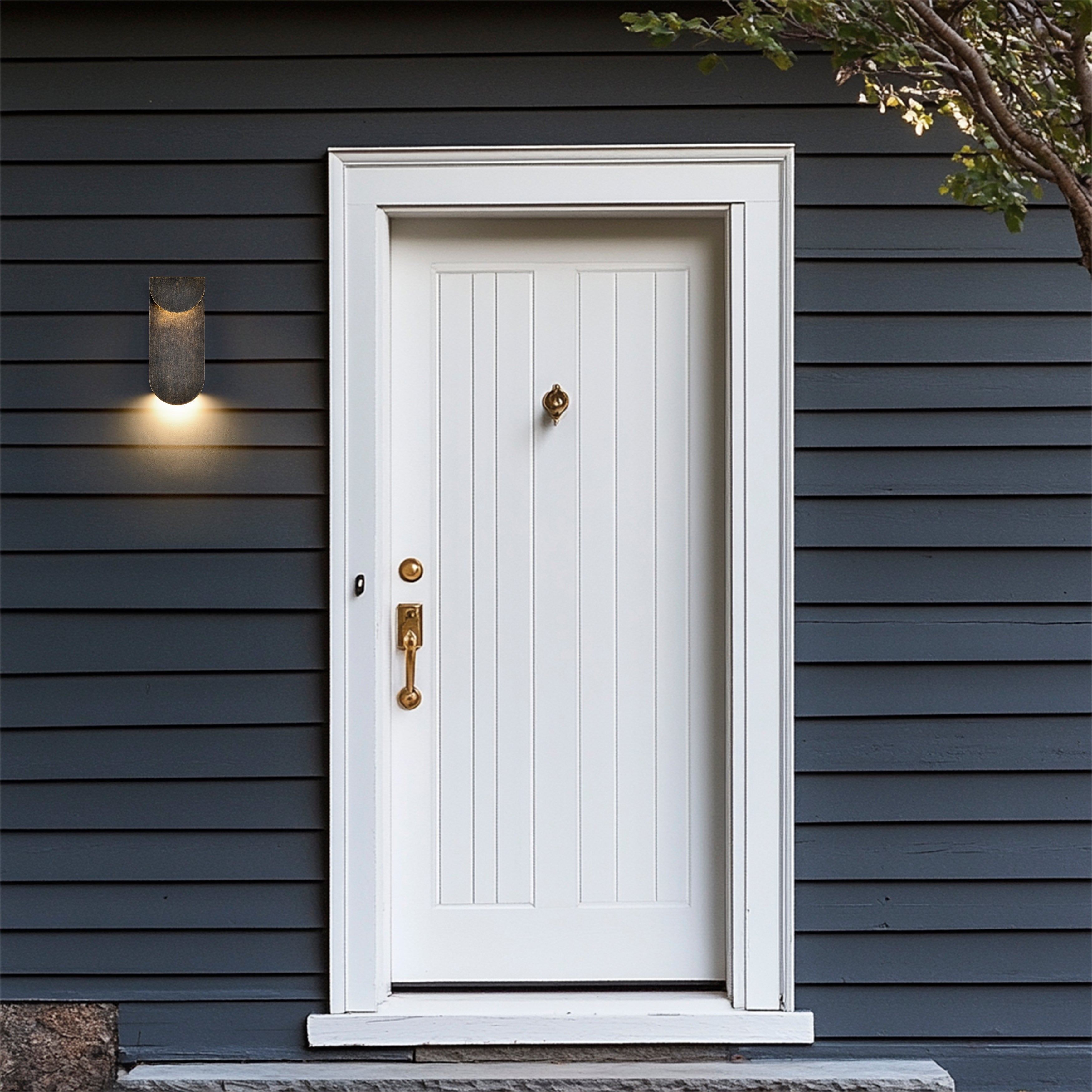 Modern Outdoor Wall Light 1 Pack, Dual LED Downward for Porch, Front Door