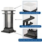 Outdoor Post Light Matte Black Outdoor Pier Mount Light Fixture