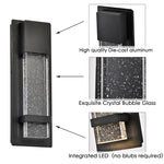 Black Outdoor Led Light Modern Outdoor Wall Sconce Porch Lights