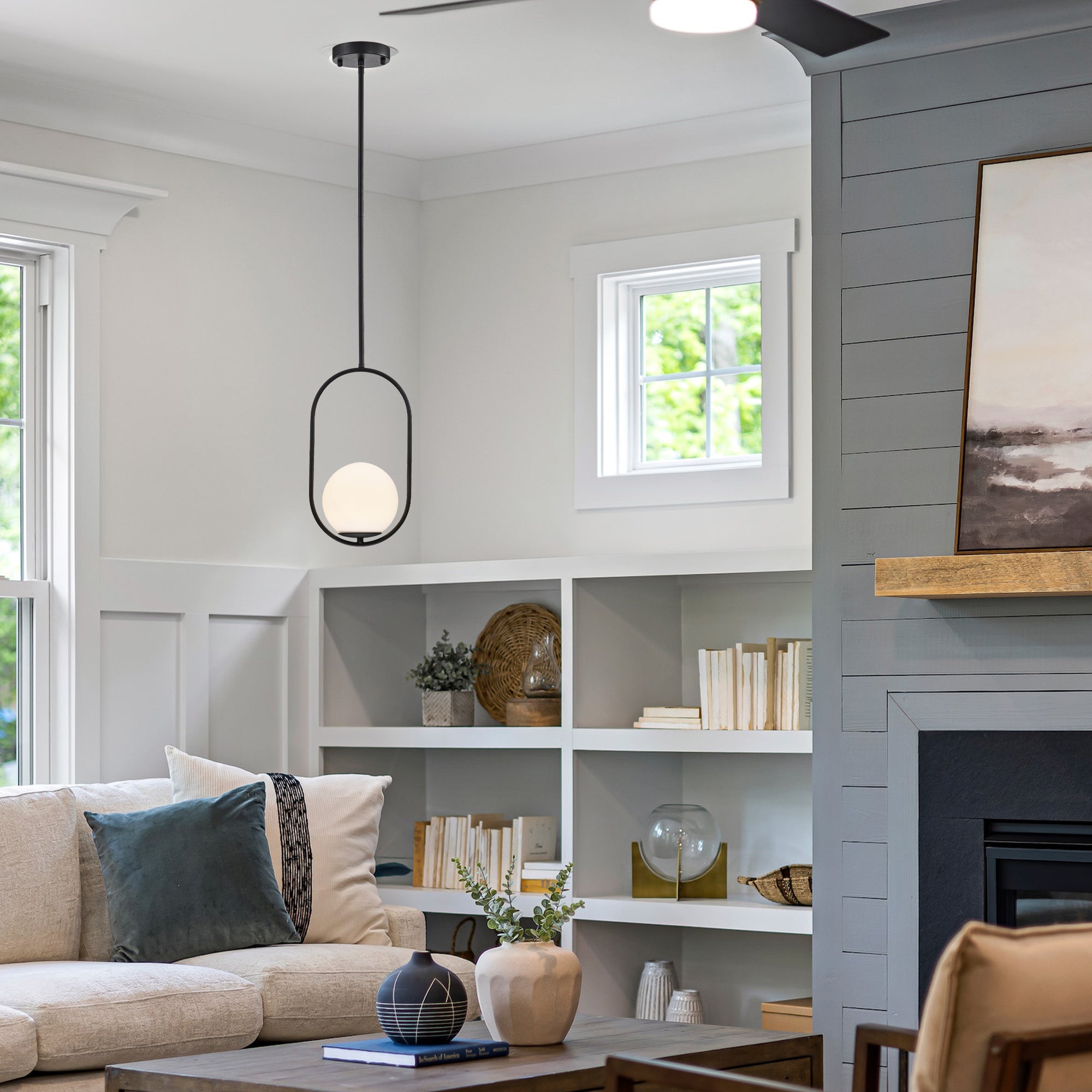 Black Pendant Light Fixtures Globe Pendant Lights 1-Light