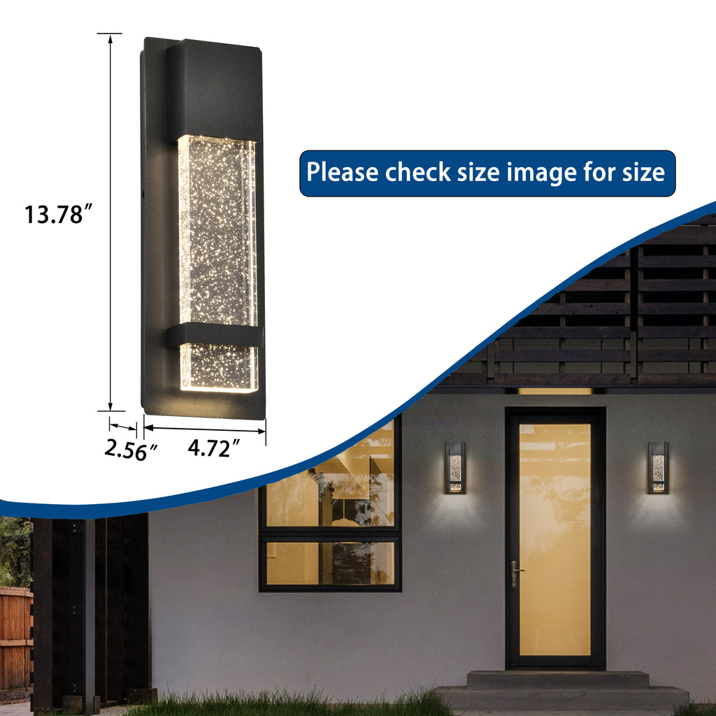 Black Outdoor Led Light Modern Outdoor Wall Sconce Porch Lights