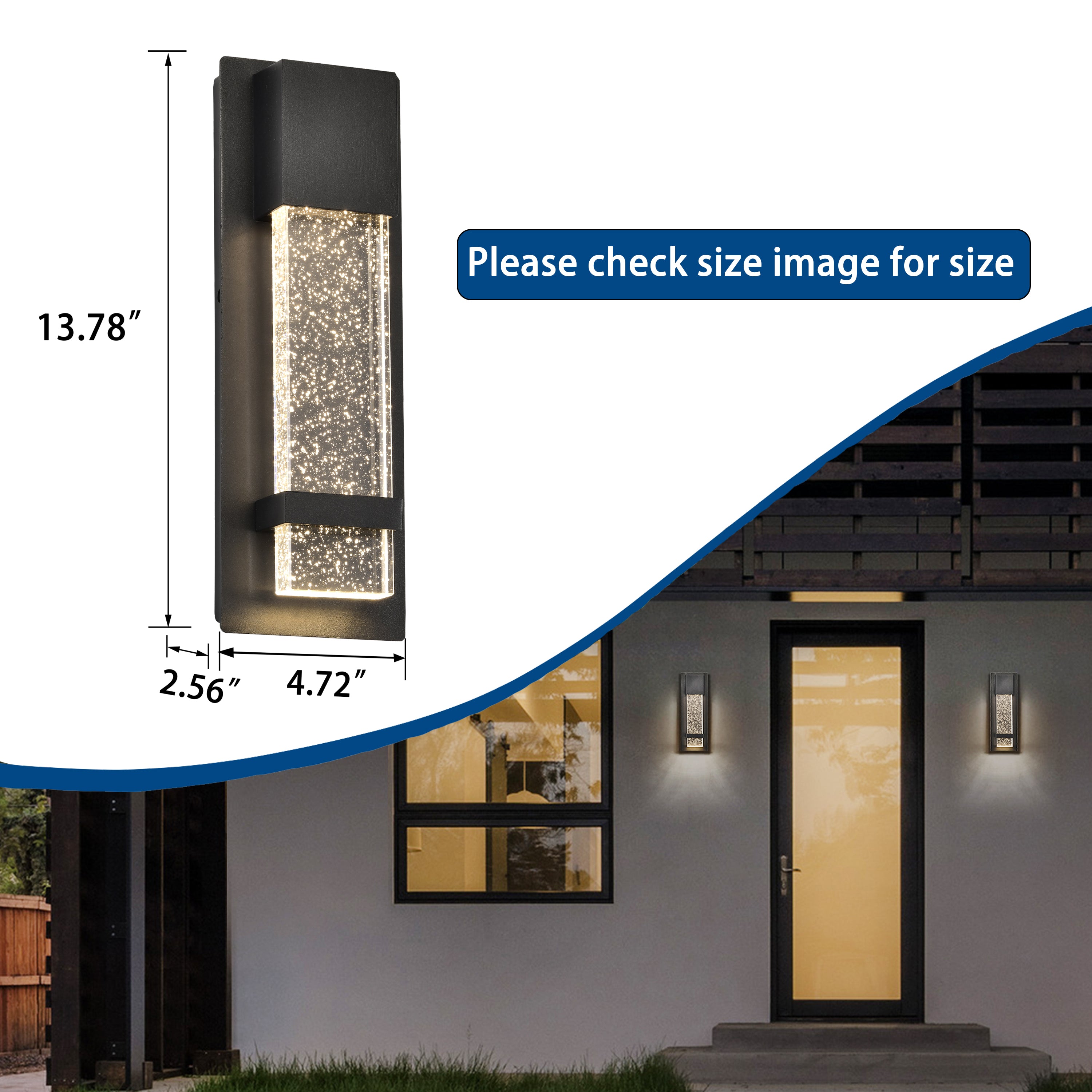 Black Outdoor Led Light Modern Outdoor Wall Sconce Porch Lights