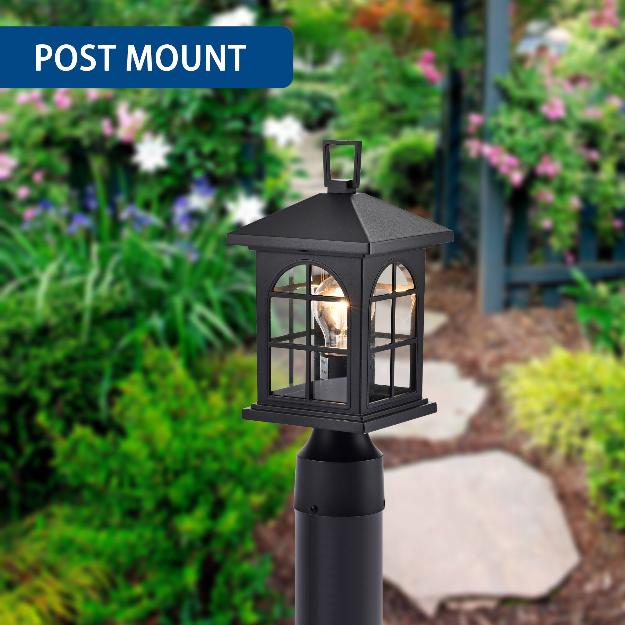 Outdoor Post Light Fixture (Set of 2)
