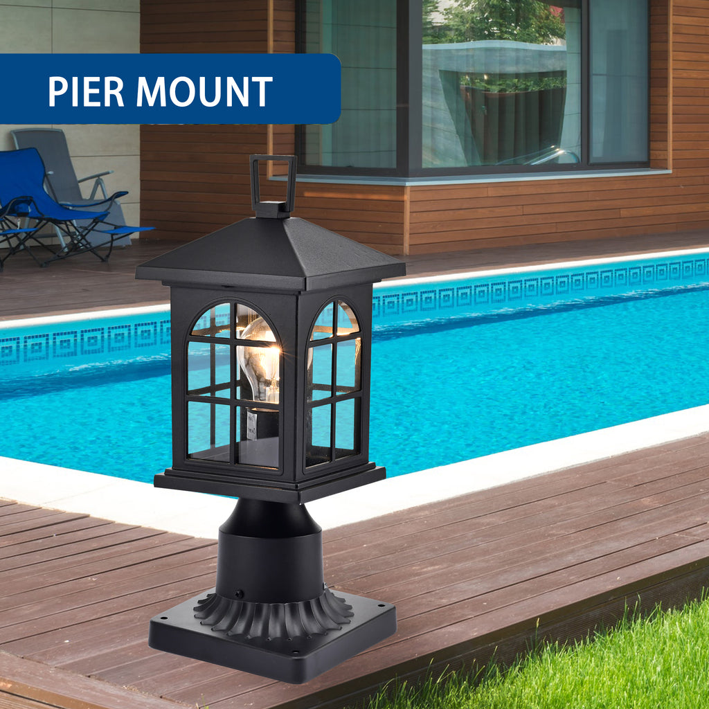 Outdoor Post Light Fixture (Set of 2)