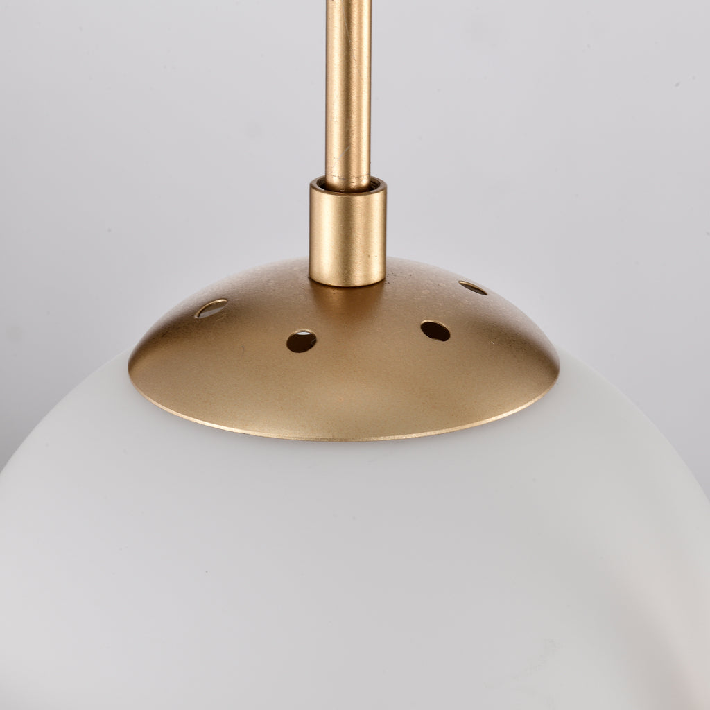 Mid-Century Modern White Glass Semi-Flush Ceiling Light Fixtures 1-Light