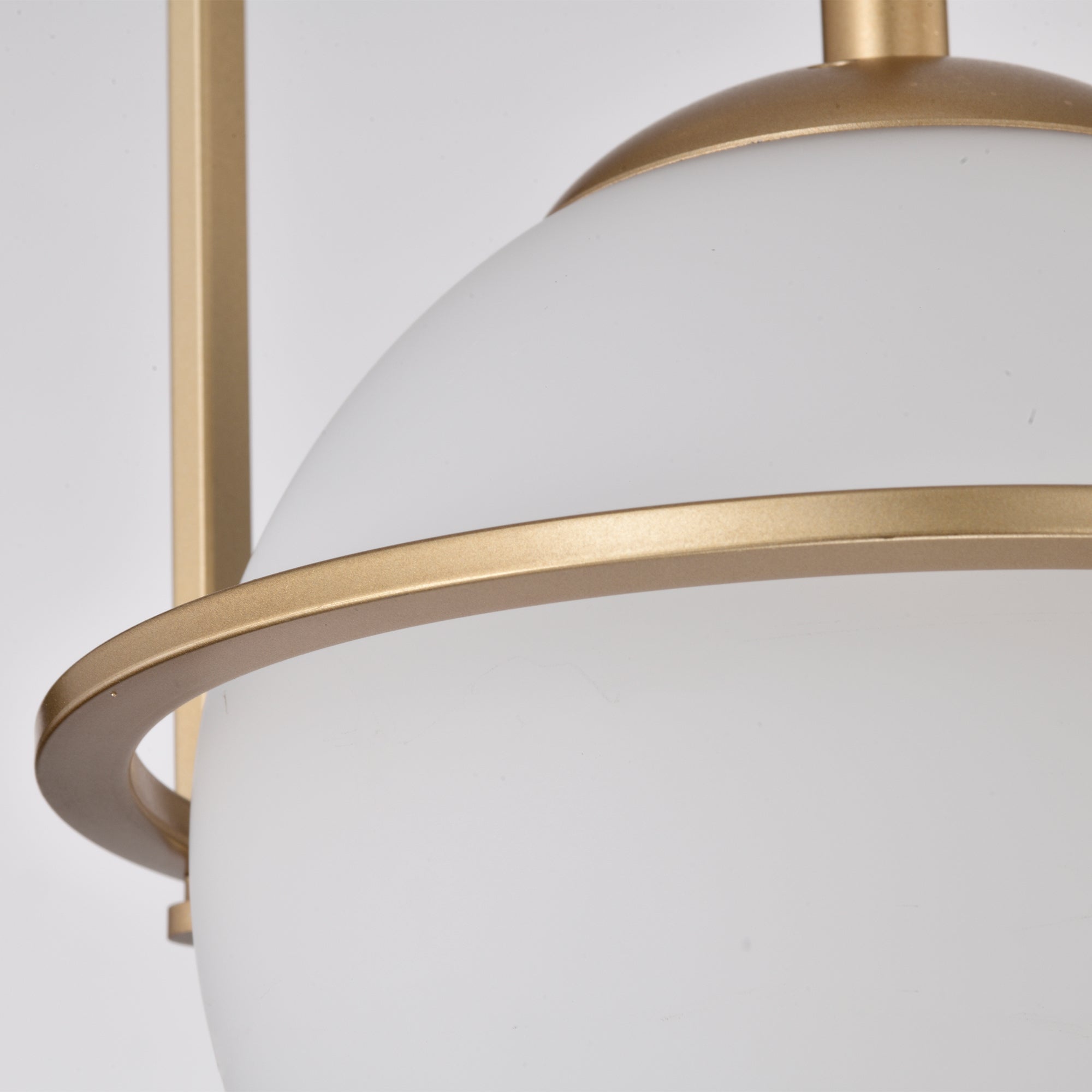 Mid-Century Modern White Glass Semi-Flush Ceiling Light Fixtures 1-Light