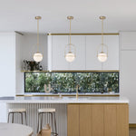 Mid-Century Modern White Glass Semi-Flush Ceiling Light Fixtures 2-Light