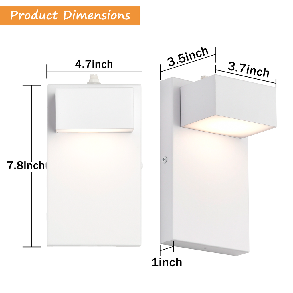 White LED Porch Lights, to Dawn Sensor,  3000K Warm White,  for for Porch, Patio, Garage, Entryway