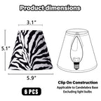 Clip-On Set of 6 Empire Chandelier Shades