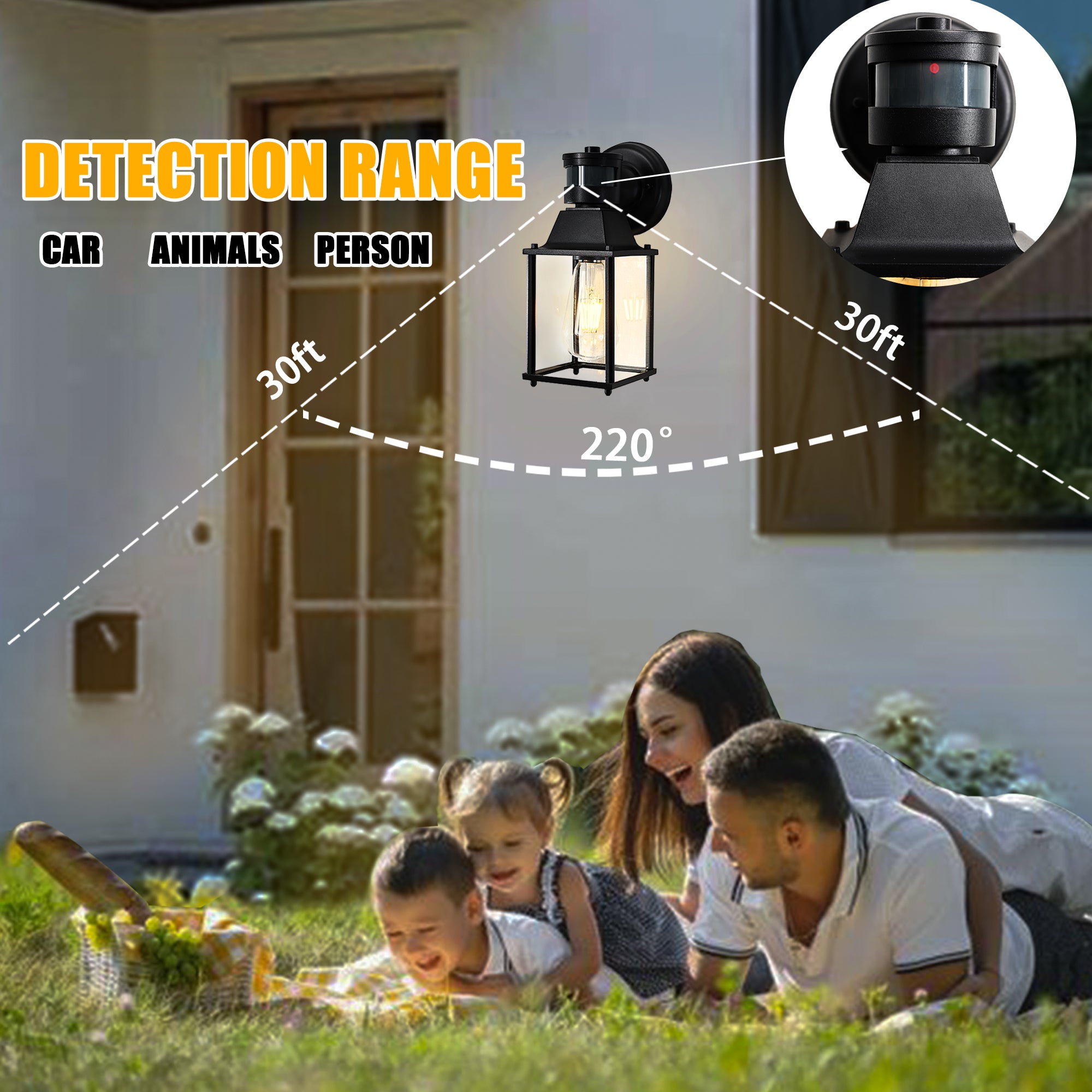 Black Outdoor Wall Light