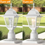 Outdoor Post Light with Pier Mount Adapter 2 Pack Outside Post Lantern